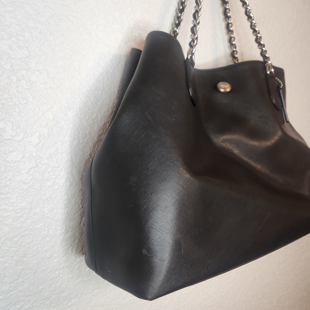 Coach Peyton Saffiano black handbag purse - Picture 16 of 16